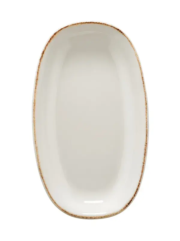 Блюдо овальное, Bonna, Retro коричневый край, 34 х 19 см 