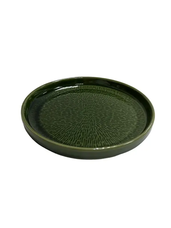 Тарелка плоская, Gamma Ceramics, Green Jungle, 20,3x20,3x2,6 см