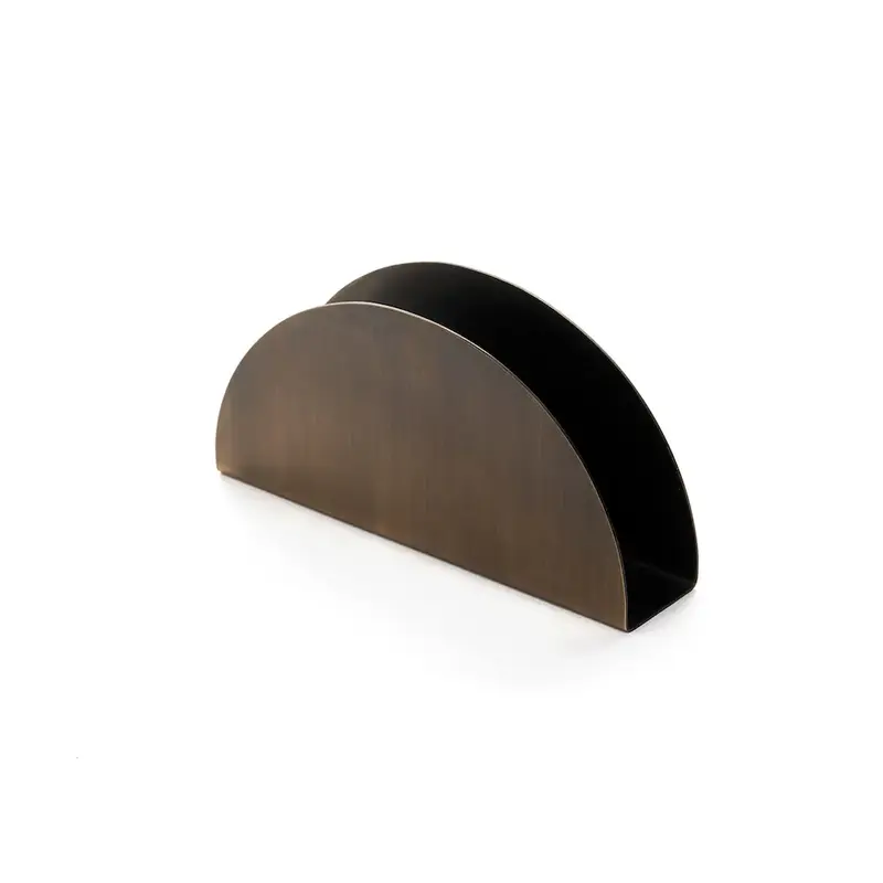 Gibco Салфетница полукруглая, "Брасс оксид", латунная с патиной, 15х8 см