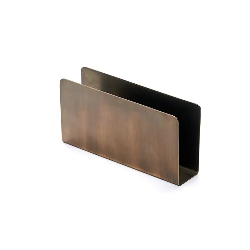 Gibco Салфетница прямоугольная, "Брасс оксид", латунная с патиной, 15х8 см