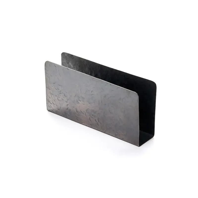 Gibco Салфетница прямоугольная "Такт" мельхиоровая с чеканкой и патиной, 15х8 см