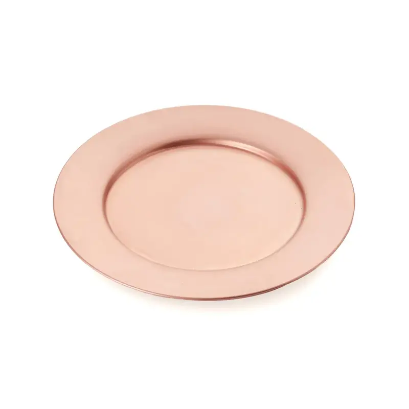 Gibco Тарелка с широким римом 24 см "Купер", медная