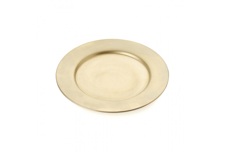 Тарелка латунная плоская с римом, GIBCO, 24 см