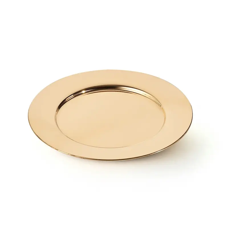 Gibco Тарелка с широким римом 24 см "Брасс плюс", латунная, полированная
