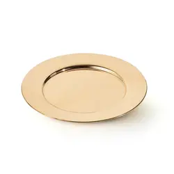 Gibco Тарелка с широким римом 28 см "Брасс плюс", латунная, полированная