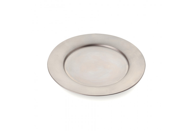 Тарелка мельхиоровая плоская с римом, GIBCO, 28 см