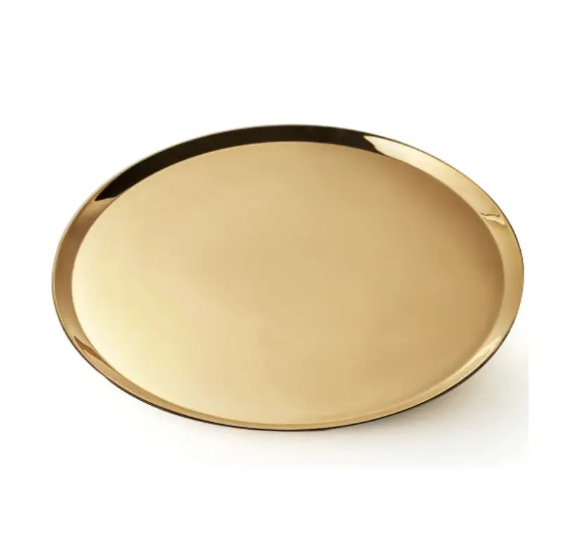 Gibco Тарелка для пиццы 35 см "Брасс плюс", латунная, полированная