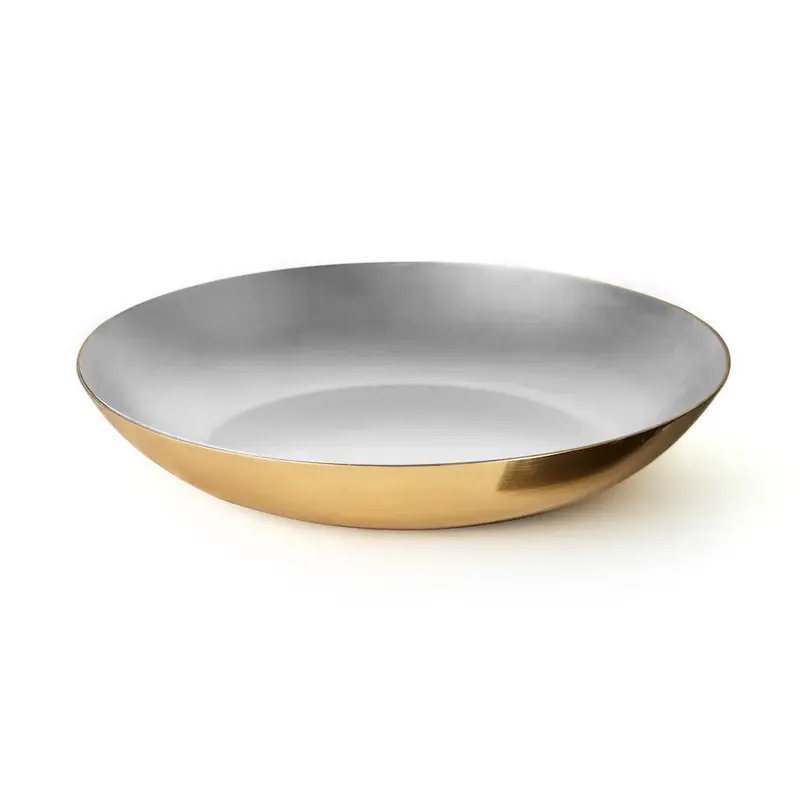 Gibco Тарелка полуглубокая 24 см "Брасс плюс", латунная, полированная с лужением внутри, 1300 мл