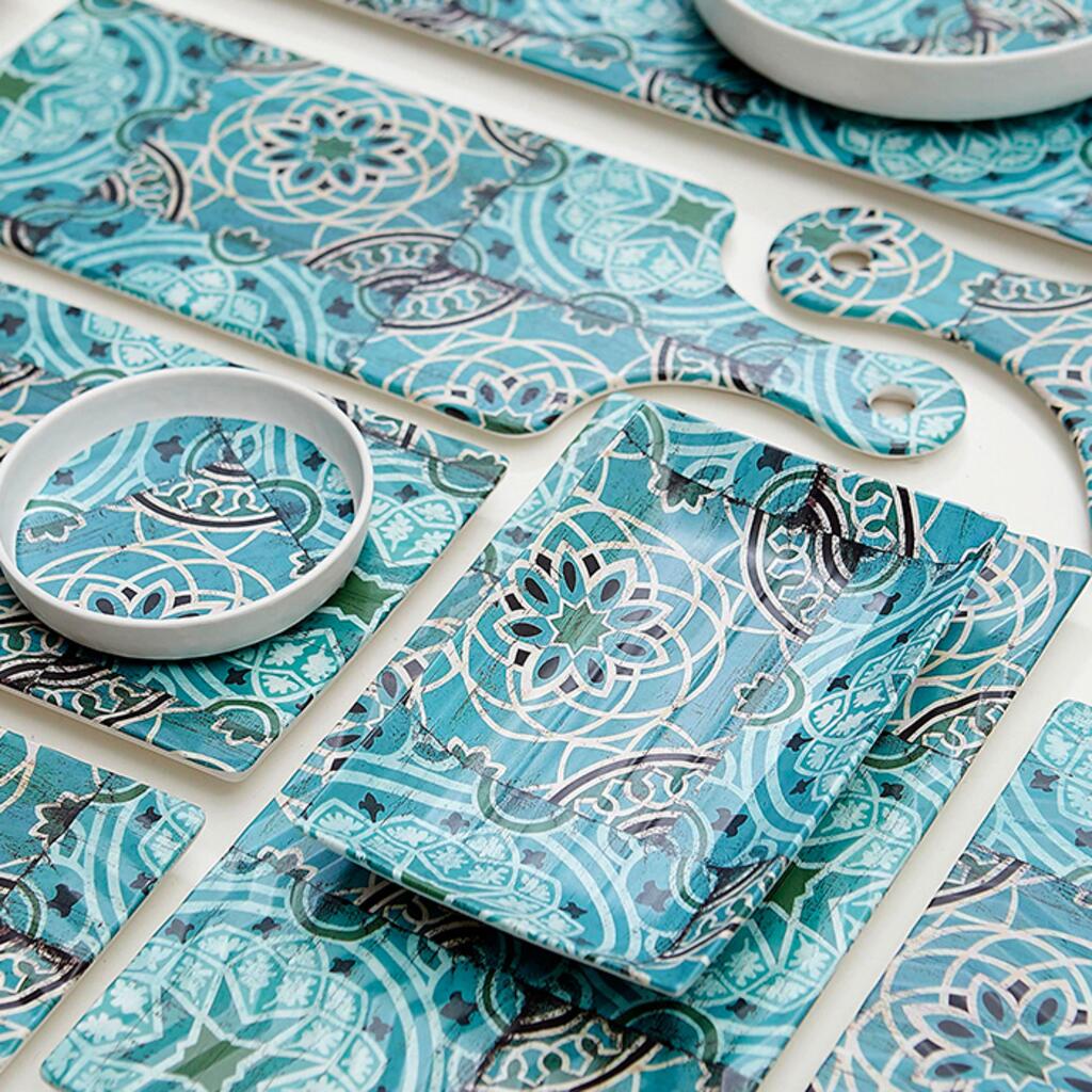 Блюдо прямоугольное, P.L. Proff Cuisine, Damask Blue, 24,8 x 15,2 x 2,9 см