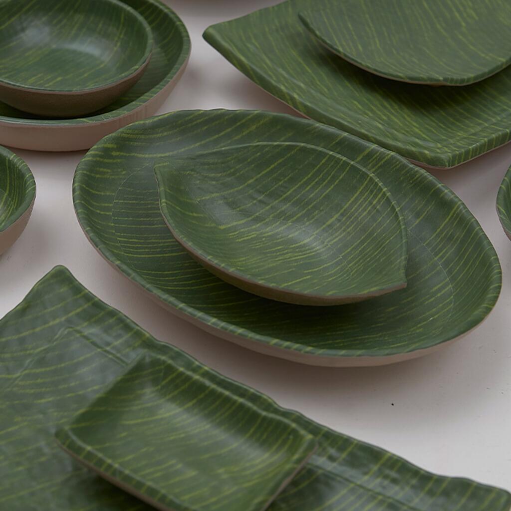 Блюдо круглое, P.L. Proff Cuisine, Green Banana Leaf, 20,5 x 3 см