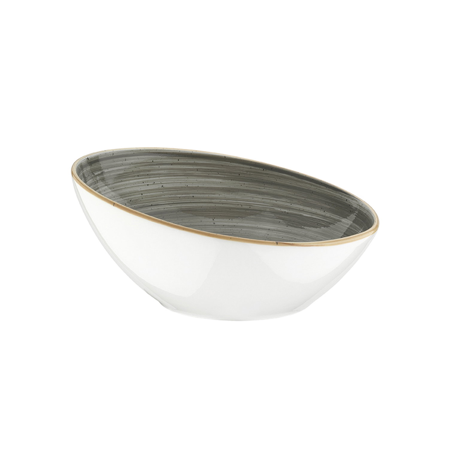 Салатник скошенный край, Bonna, Aura Space, 850 мл, d 22 см, h 6/10.5 см