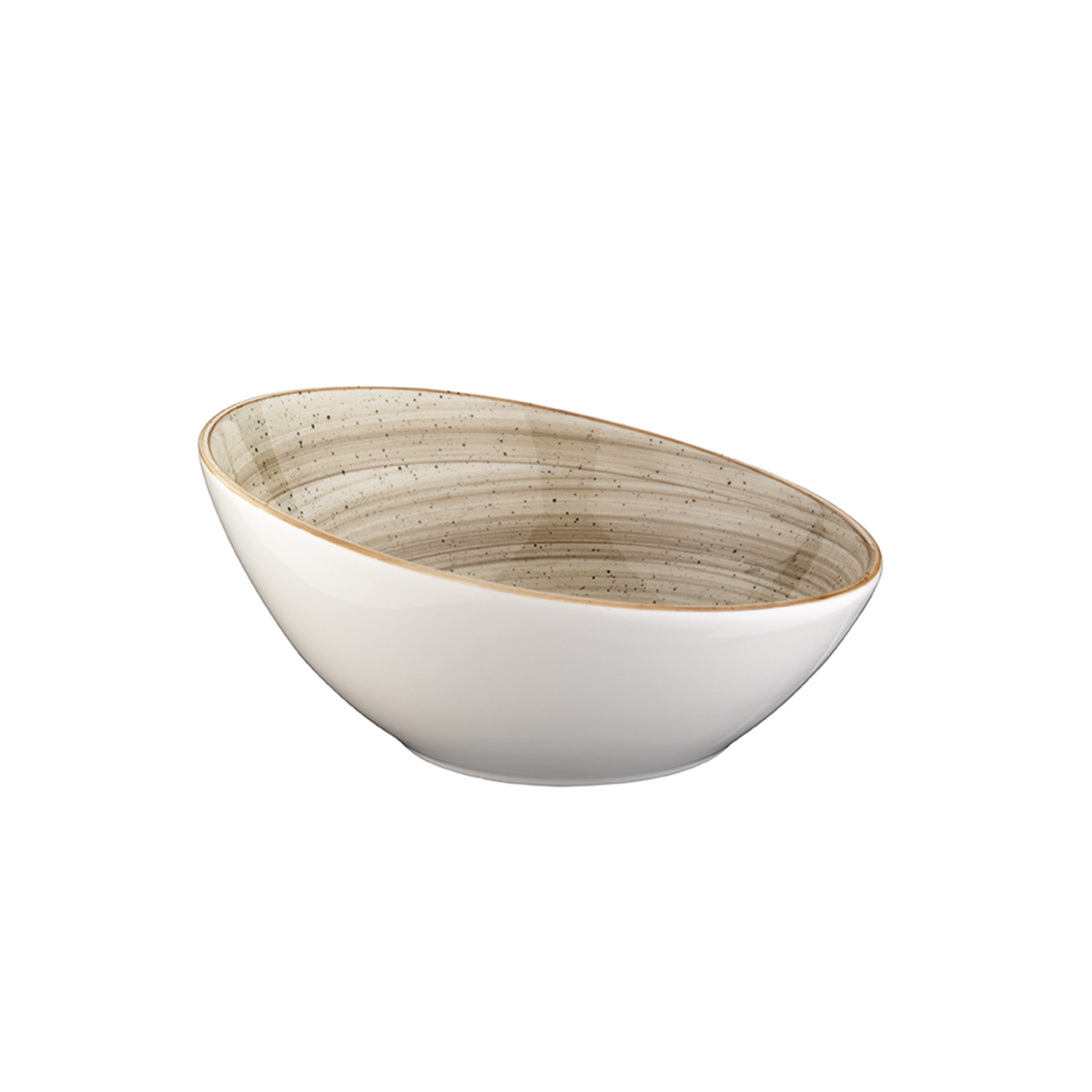 Салатник скошенный край, Bonna, Aura Terraine, 850 мл, d 22 см, h 6.6/10.5 см