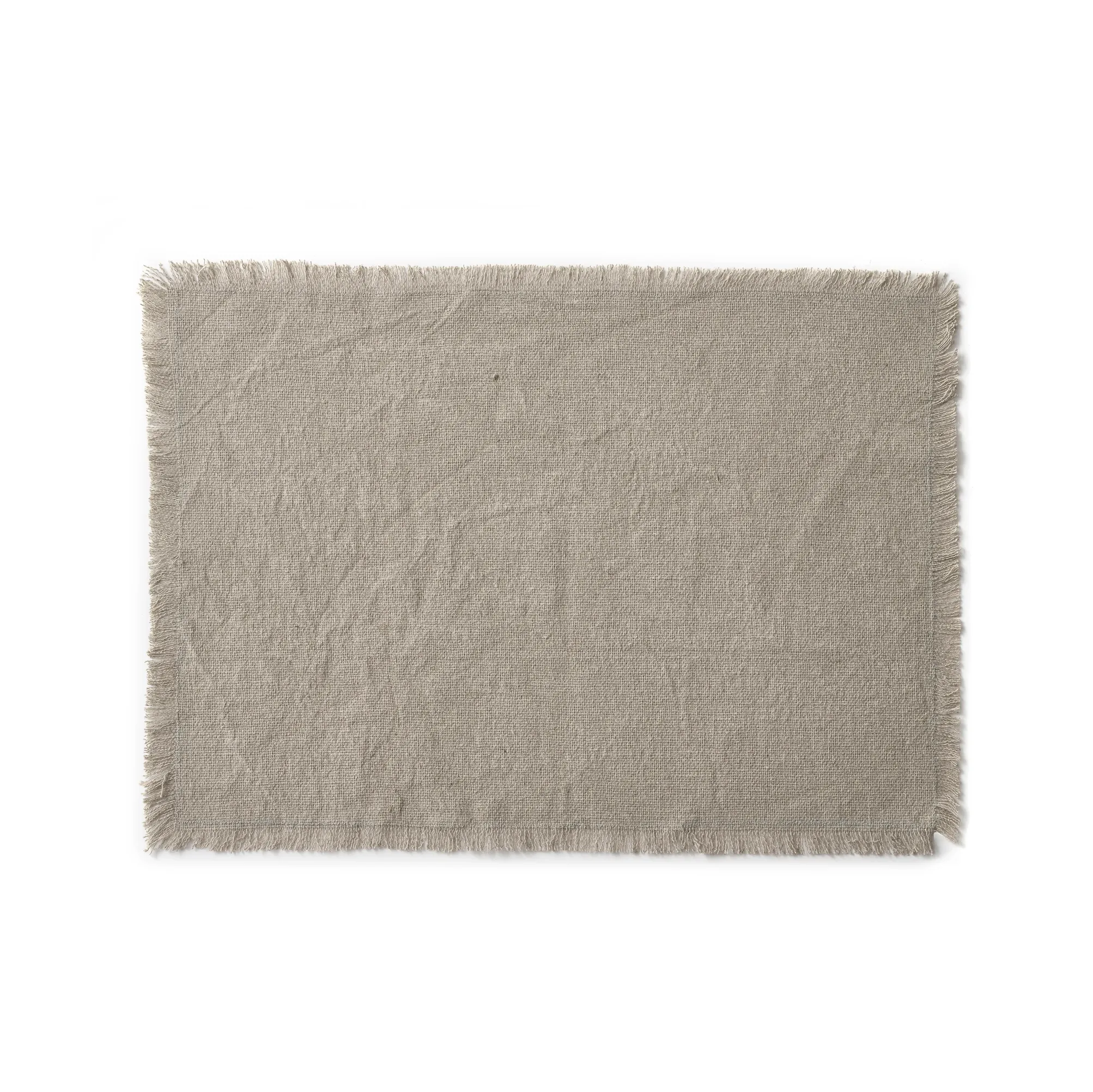 Плейсмат из льняного холста с бахромой, натуральный, RestoTouch Textile, 30 x 45 см