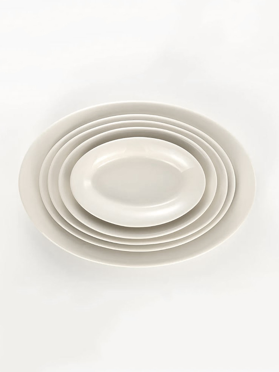 Блюдо овальное, Tuxton, Blank, L 21.1 см, B 14.7 см, H 3 см