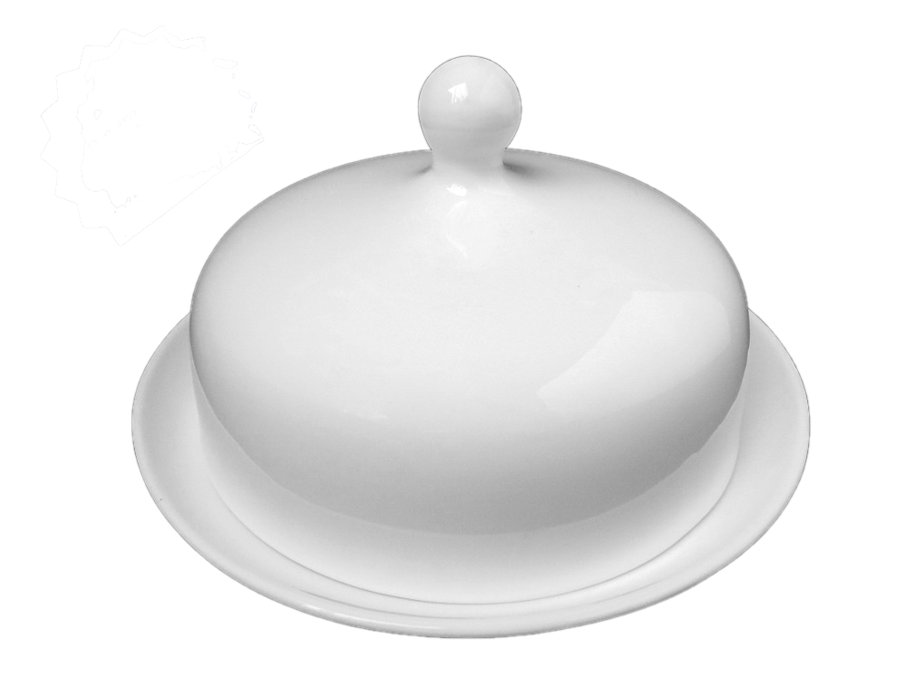 Масленка с крышкой, Tudor, Royal White, 15 см