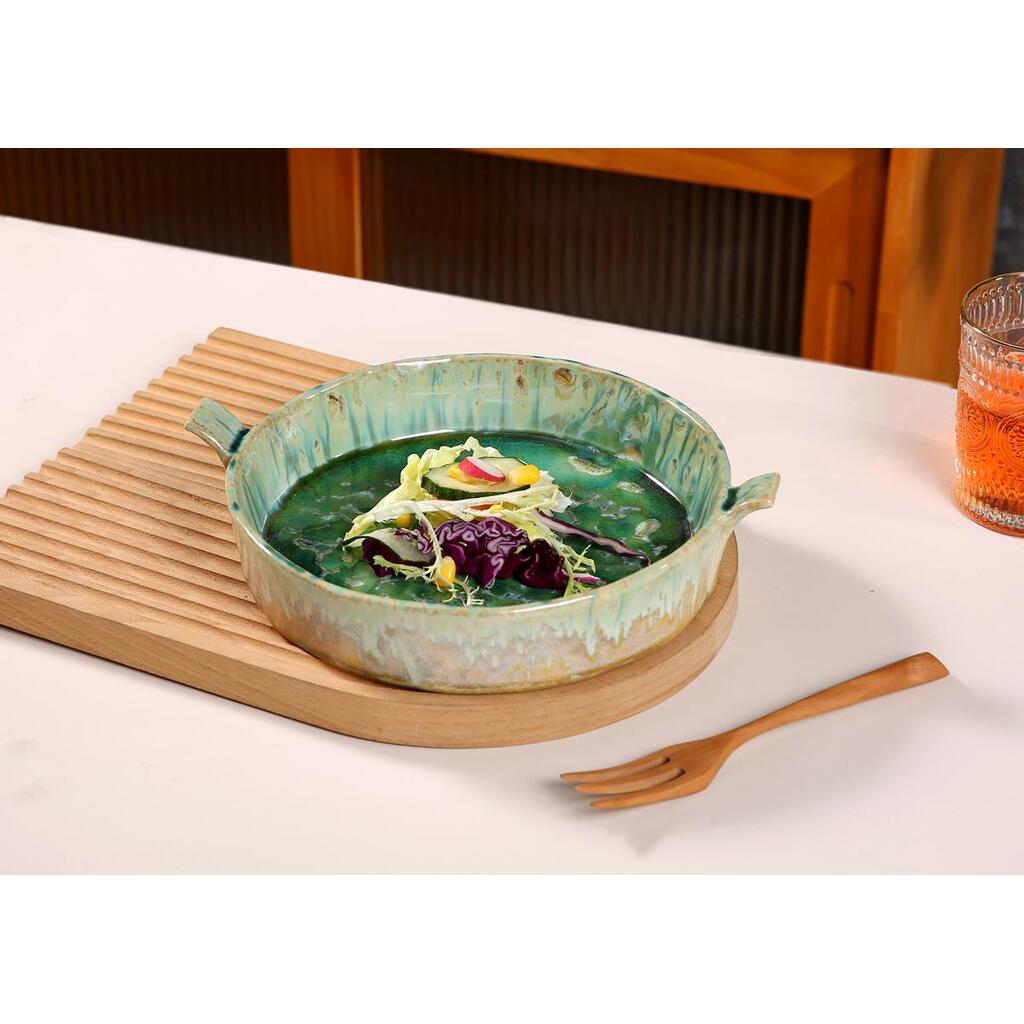 Блюдо для подачи P.L. Proff Cuisine Green Flower Frutti di Mare 25,5x22,7 см h4 см 800 мл