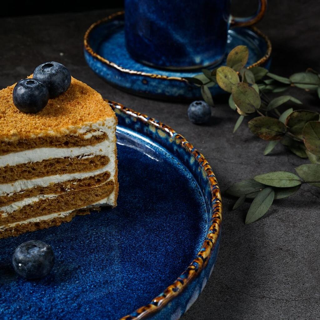 Тарелка с бортом P.L. Proff Cuisine Aqua Blue d 20,5 см h 2,6 см
