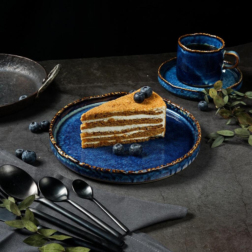 Тарелка с бортом P.L. Proff Cuisine Aqua Blue d 20,5 см h 2,6 см