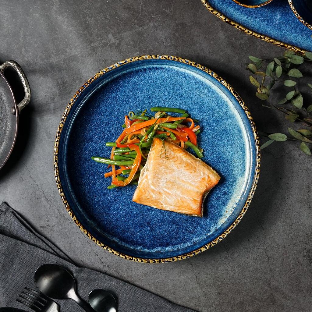 Тарелка с бортом P.L. Proff Cuisine Aqua Blue d 26 см h 4,8 см 1500 мл