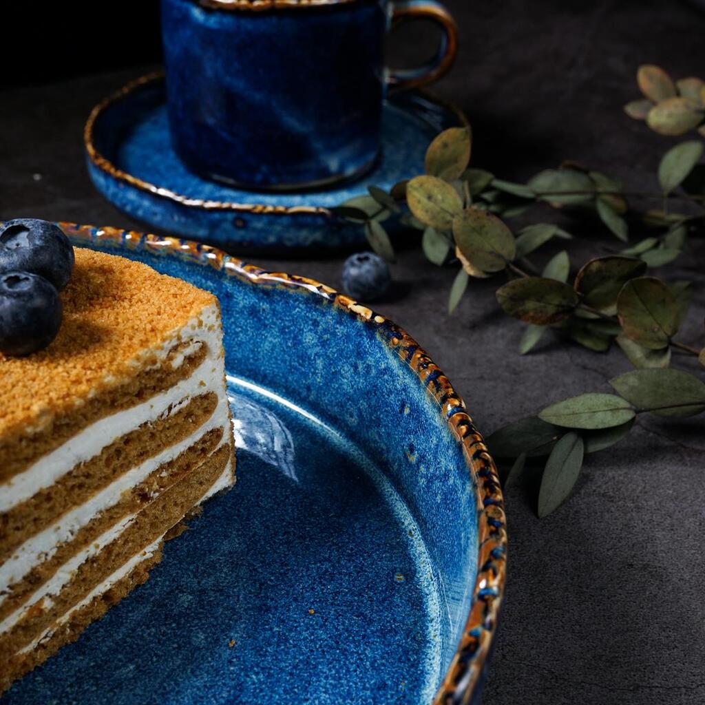 Тарелка с бортом P.L. Proff Cuisine Aqua Blue d 20,8 см h 4,6 см 930 мл
