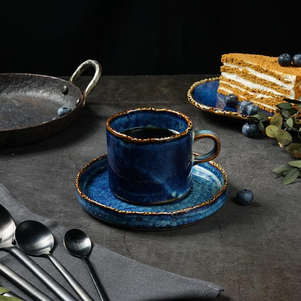 Чашка чайная P.L. Proff Cuisine Aqua Blue 230 мл d 8,1 см h 6,7 см