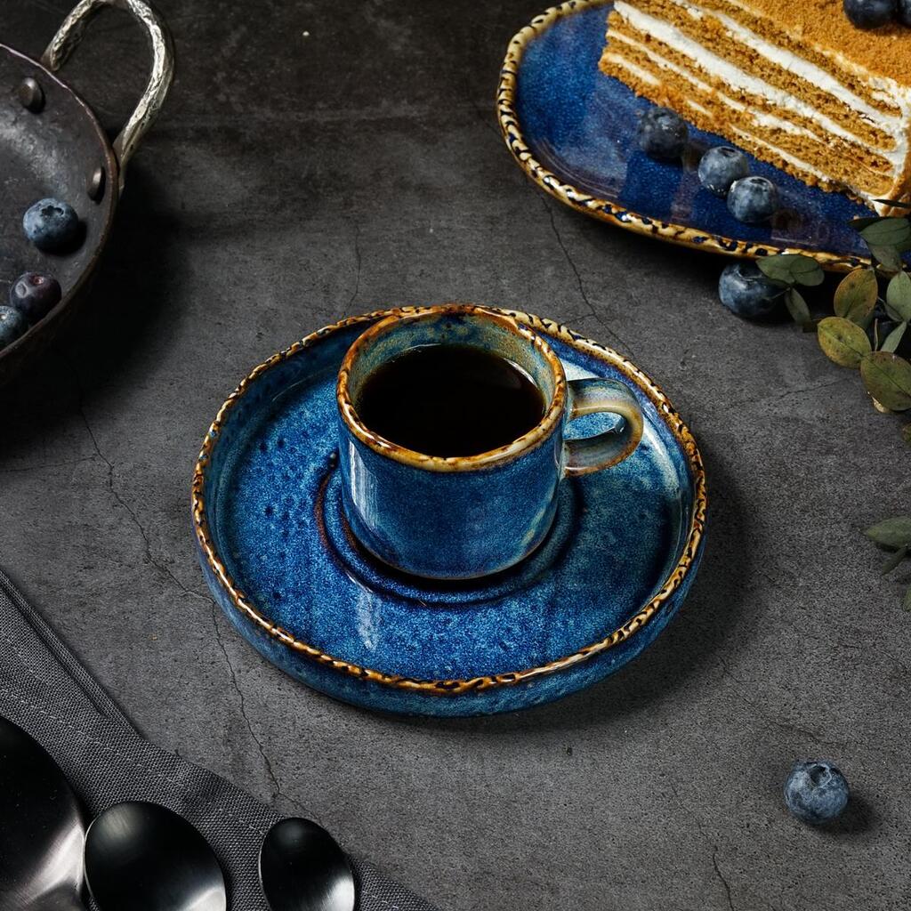 Чашка кофейная P.L. Proff Cuisine Aqua Blue 100 мл d 6 см h 5,2 см