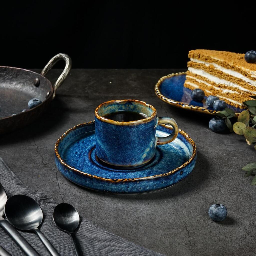 Чашка кофейная P.L. Proff Cuisine Aqua Blue 100 мл d 6 см h 5,2 см
