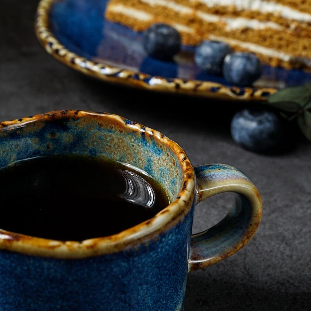 Чашка кофейная P.L. Proff Cuisine Aqua Blue 100 мл d 6 см h 5,2 см