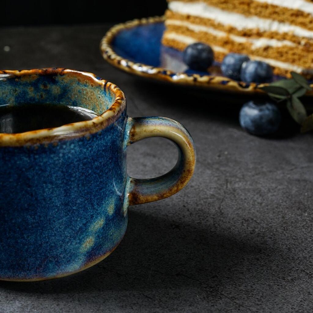Чашка кофейная P.L. Proff Cuisine Aqua Blue 100 мл d 6 см h 5,2 см