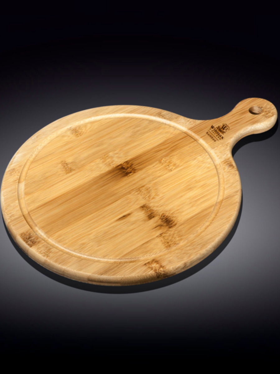 Доска сервировочная с ручкой, Wilmax, Bamboo, 37.5x28 см