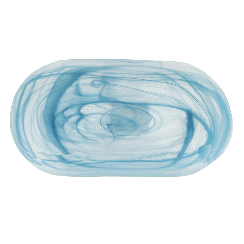 Блюдо овальное P.L. Proff Cuisine Blue Sunset матовое стекло 36*20*3 см