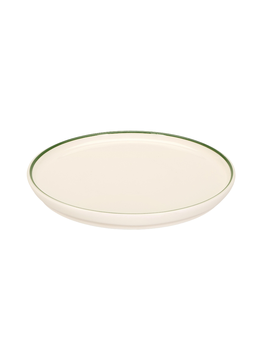 Тарелка мелкая с вертикальным бортом с кантом, Pioli, Colour Green, 16 см