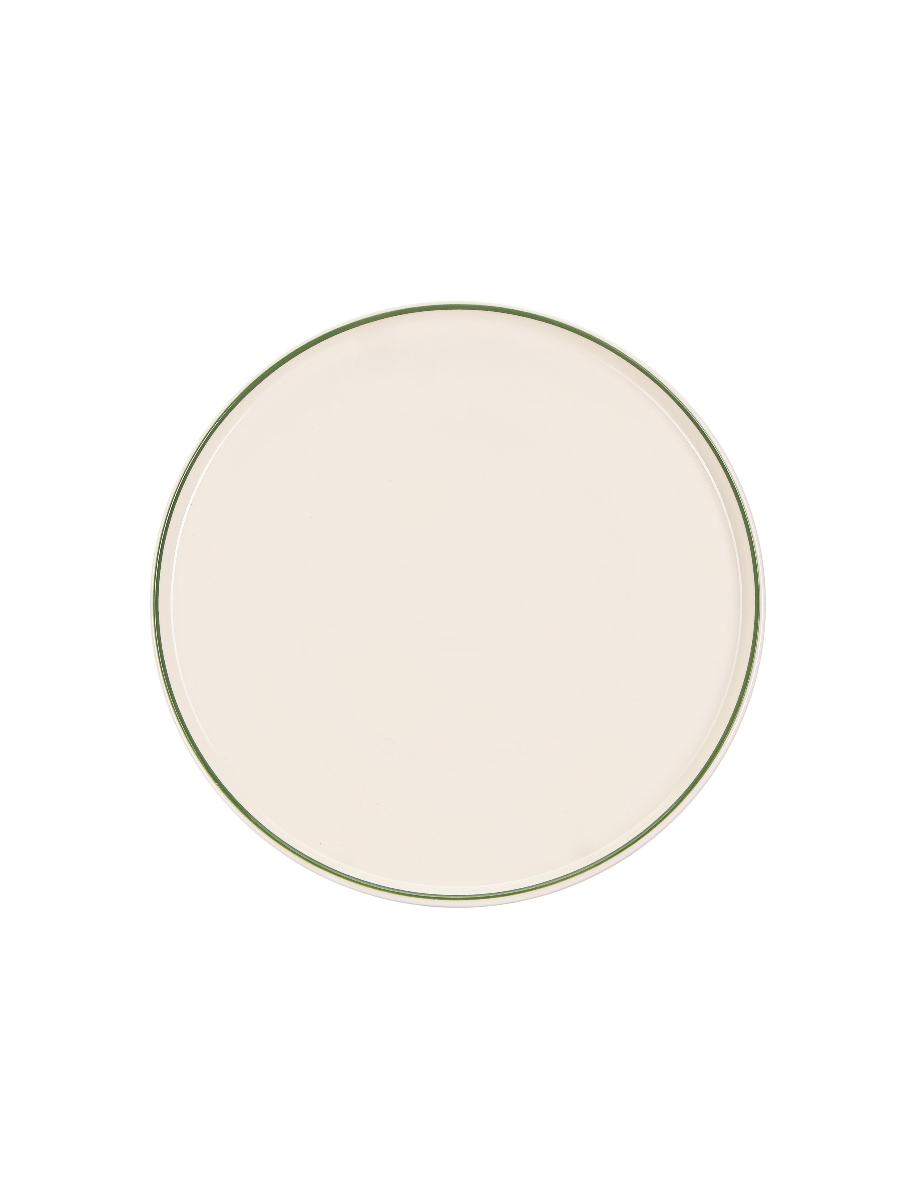 Тарелка мелкая с вертикальным бортом с кантом, Pioli, Colour Green, 24 см