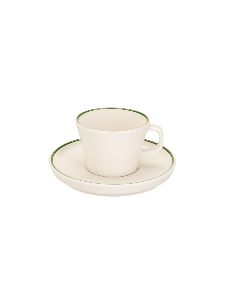Чашка кофейная с кантом, Pioli, Colour Green, 80 мл (блюдце 12AP12 PL)