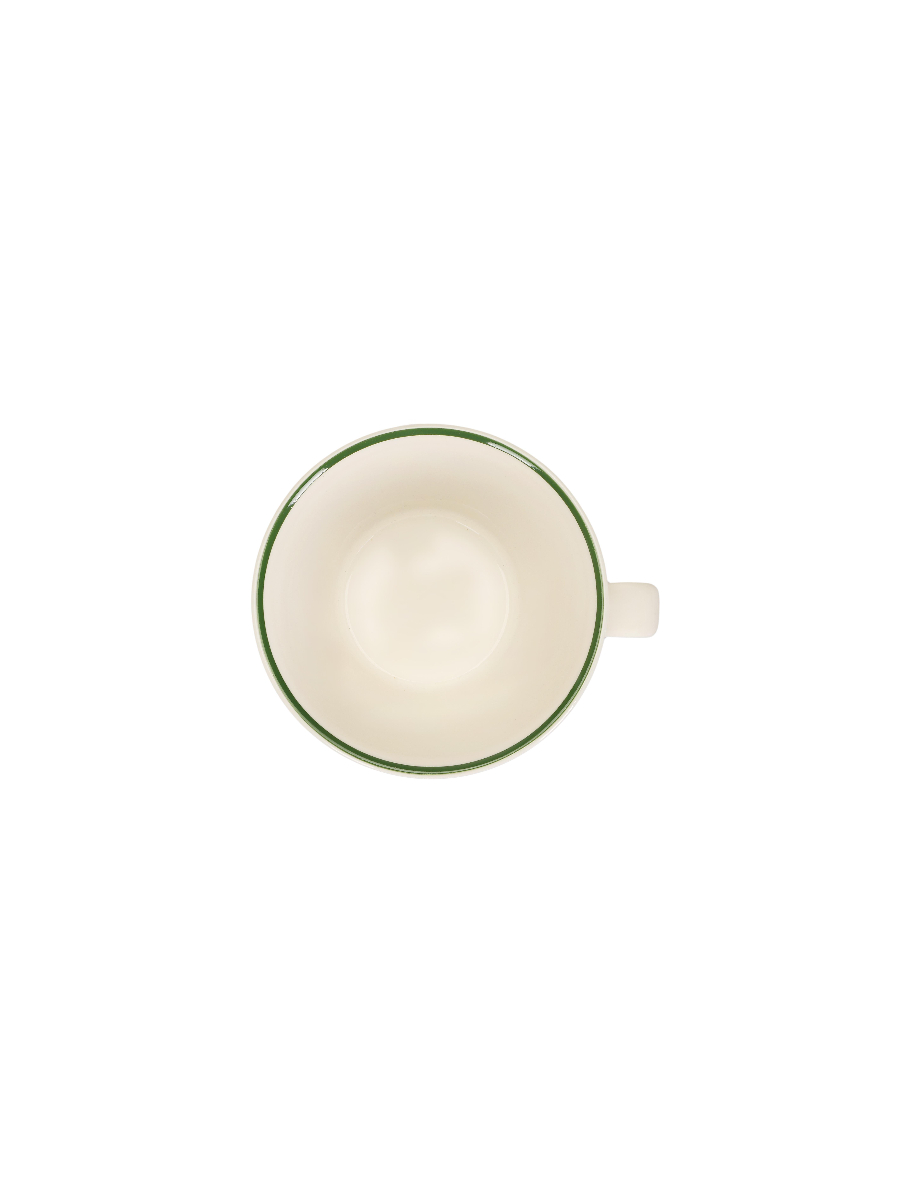 Чашка чайная с кантом, Pioli, Colour Green, 255 мл (блюдце 13AP15 PL)