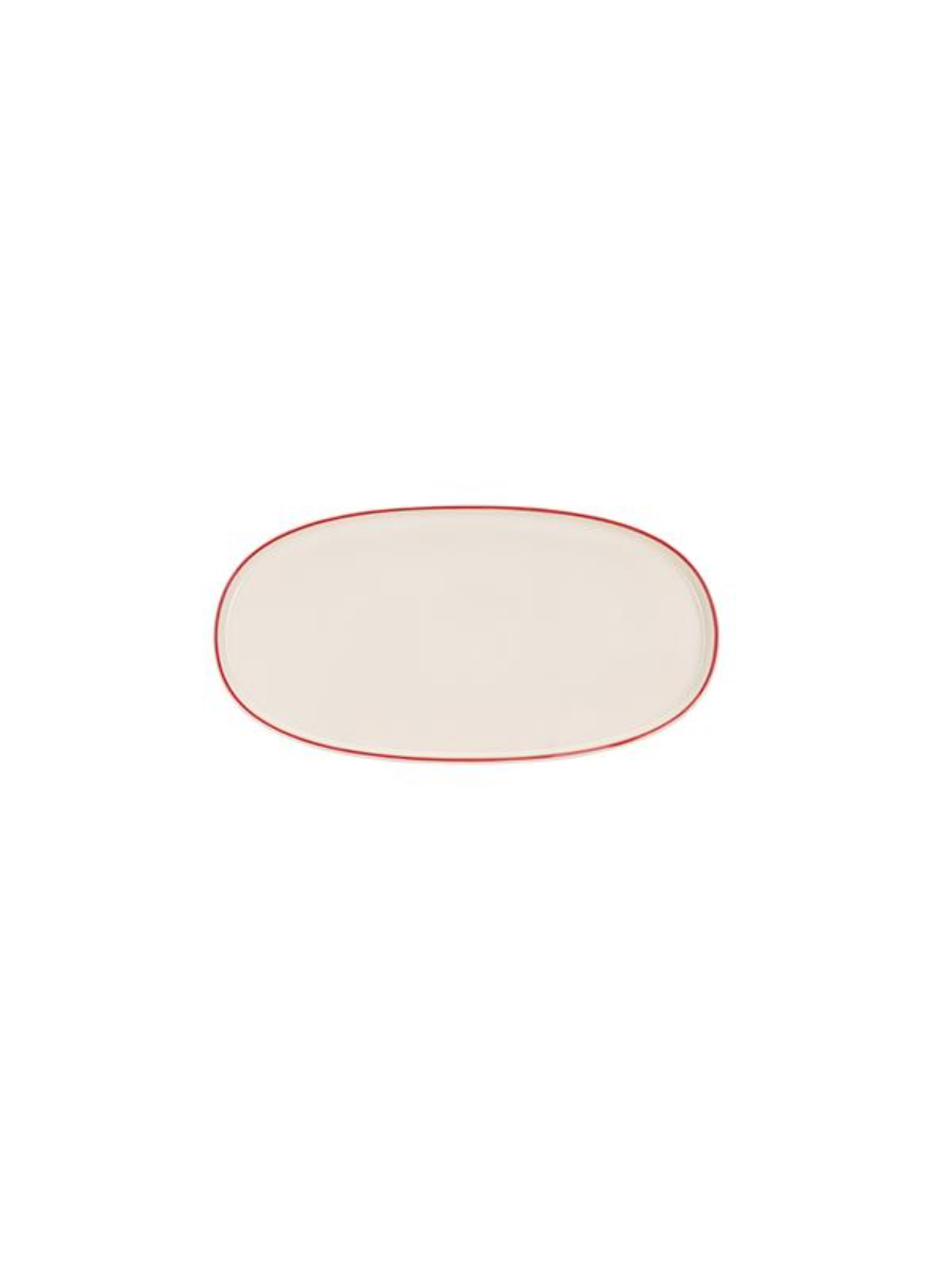 Блюдо овальное с кантом, Pioli, Colour Red, 30 см