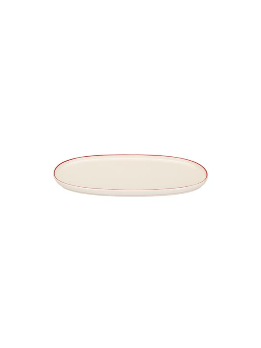 Блюдо овальное с кантом, Pioli, Colour Red, 34 см