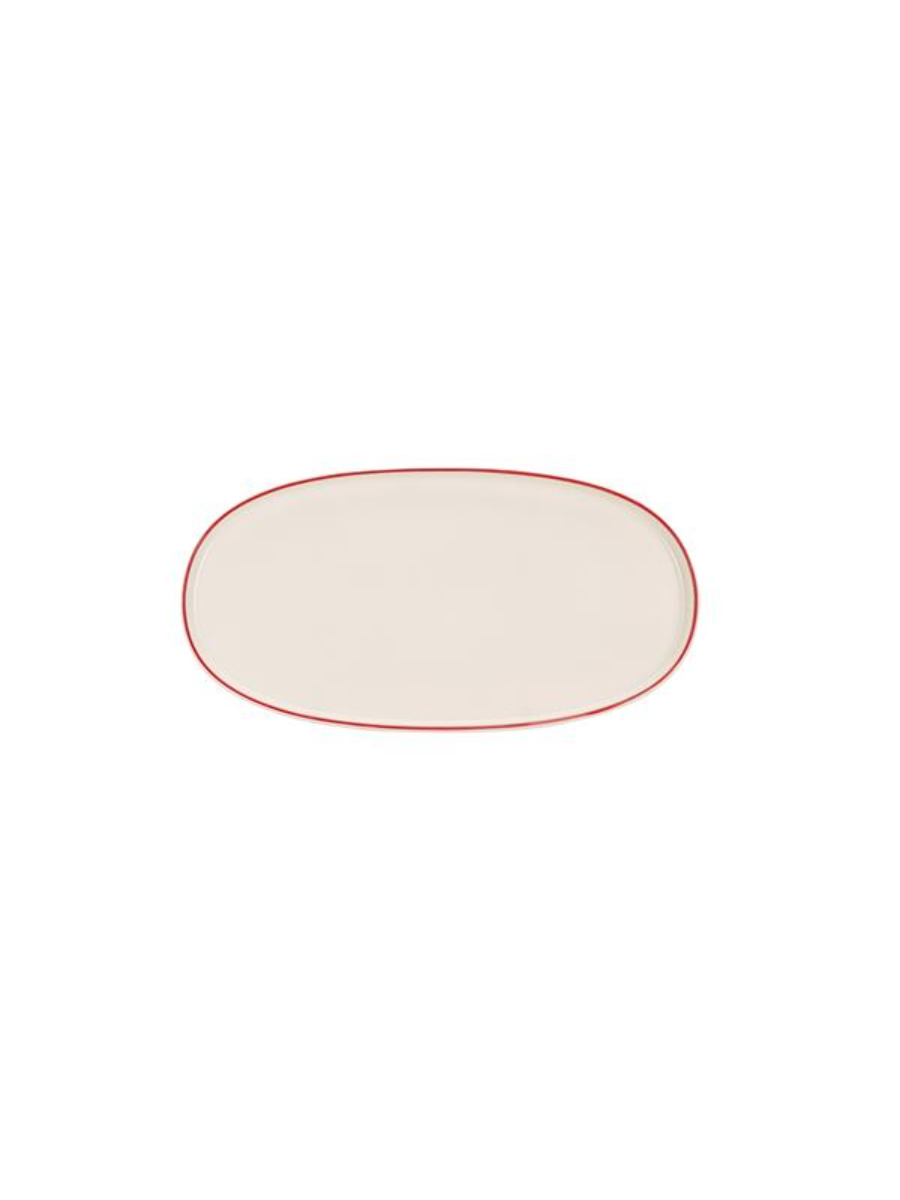 Блюдо овальное с кантом, Pioli, Colour Red, 34 см