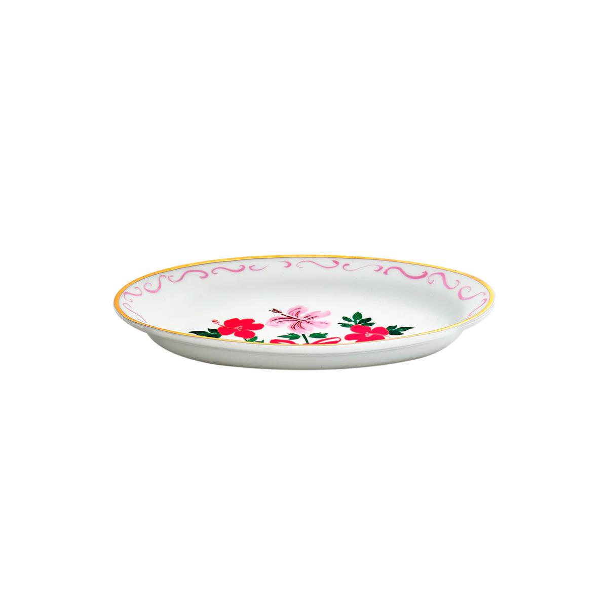 Блюдо овальное, Bitossi, Con Amore, Fiore fiocco 17x10 см