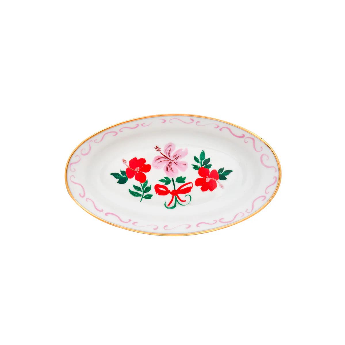 Блюдо овальное, Bitossi, Con Amore, Fiore fiocco 17x10 см