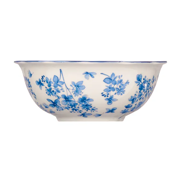 Салатник, KUNSTWERK, Fiori, фарфор, слоновая кость, синий, d=15 см, 350 мл