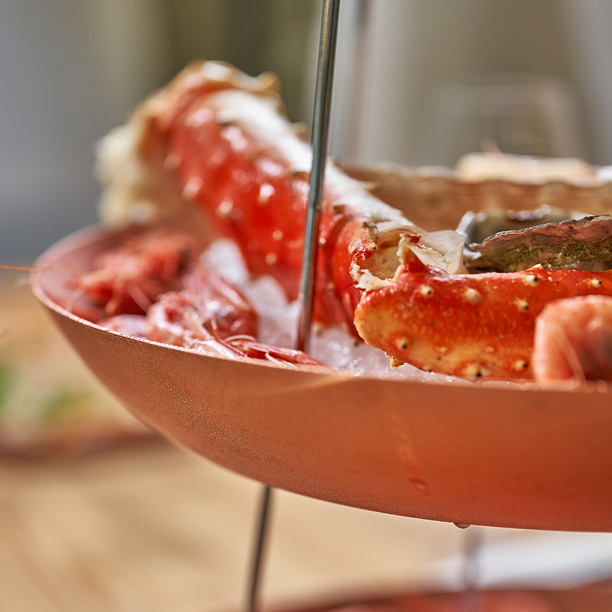 Gibco Блюдо для морепродуктов 35 см "Купер", медное