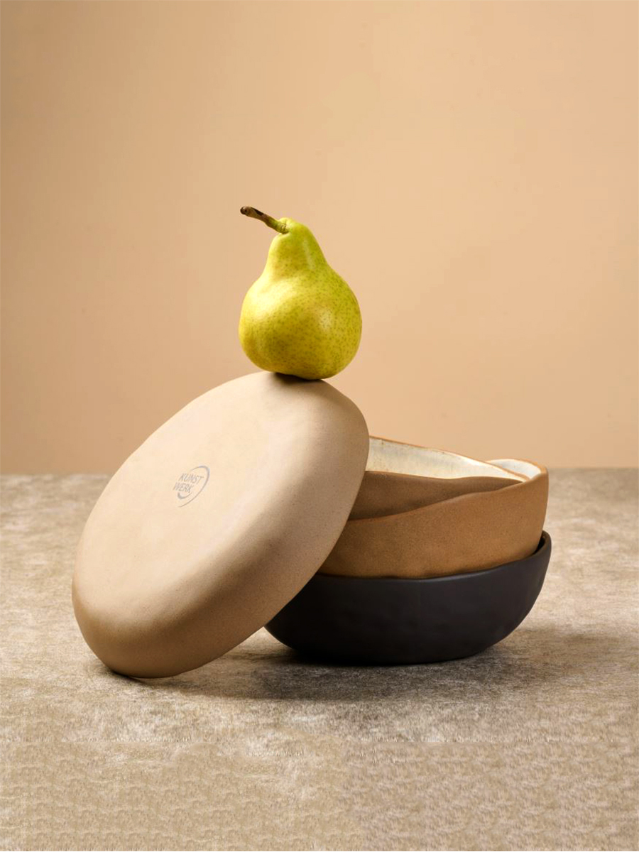 Салатник, KUNSTWERK, Grasp, 18 x 6.5 см, 800 мл, белый