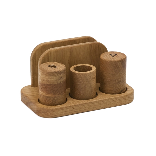 Набор для специй и салфеток RestoTouch Wood дуб, бук 195х120 мм