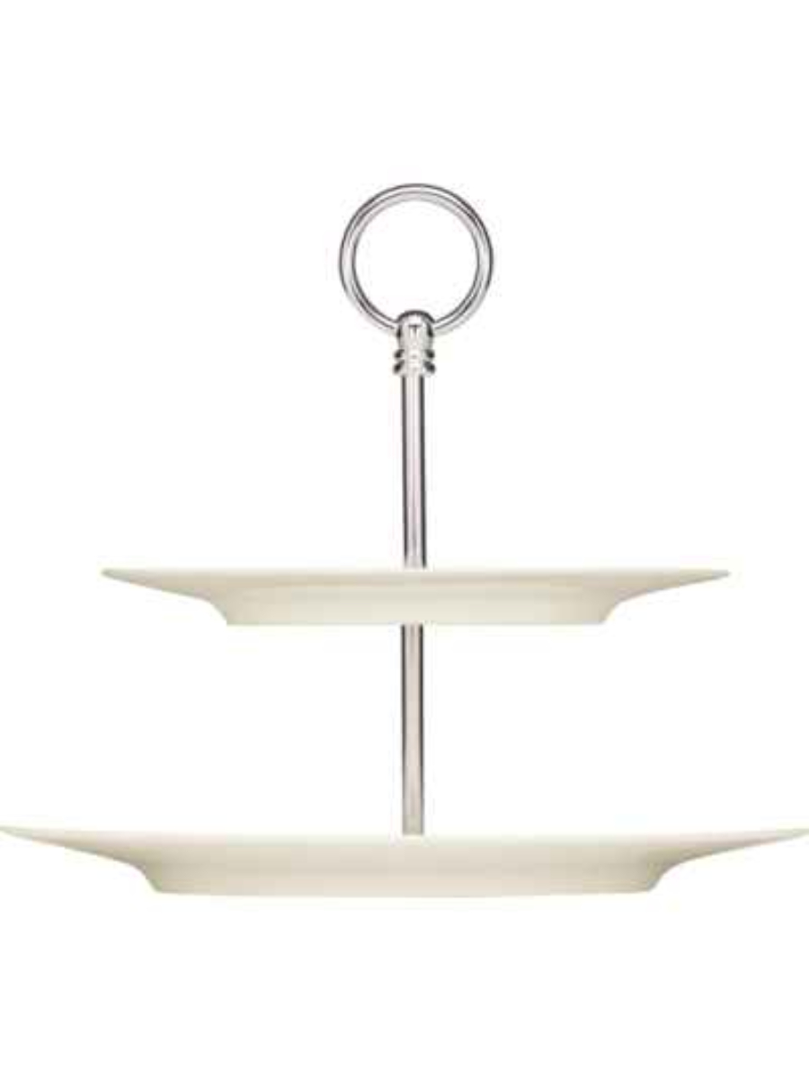 Этажерка с тарелкой 2 яруса, Bauscher, Purity, 28.7х25.5 см