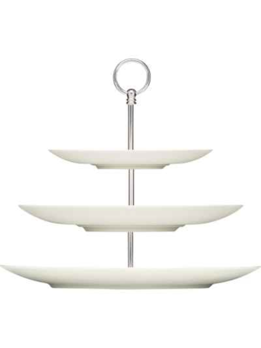Этажерка с тарелкой 3 яруса, Bauscher, Purity, 37х32.4 см