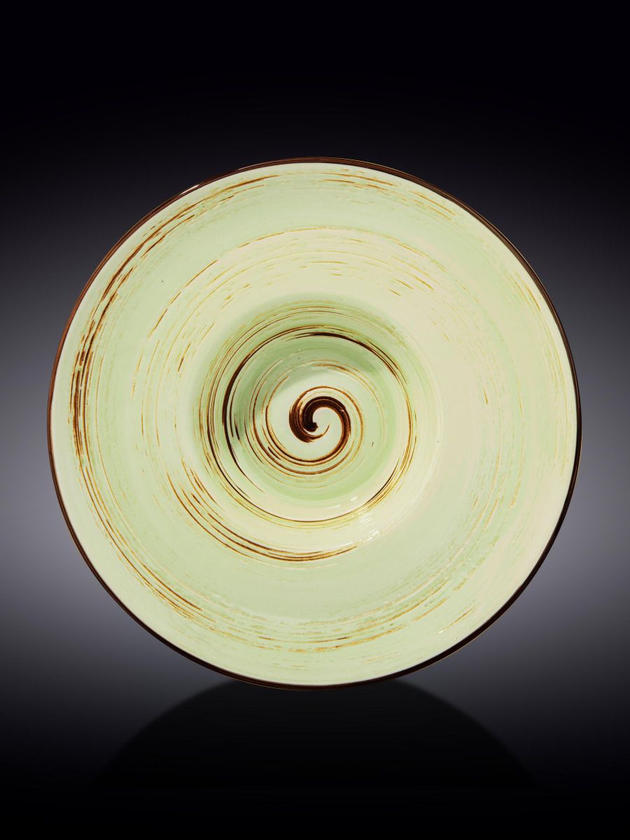 Тарелка глубокая, Wilmax, Spiral, 28.5 см, 500 мл, Фисташковый
