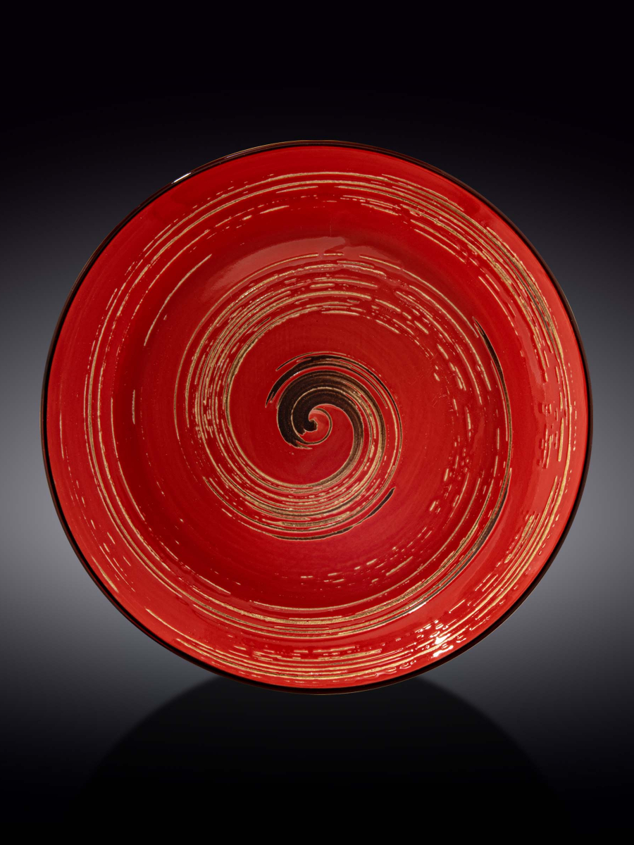 Тарелка глубокая, Wilmax, Spiral, 28.5 см, 500 мл, Красный