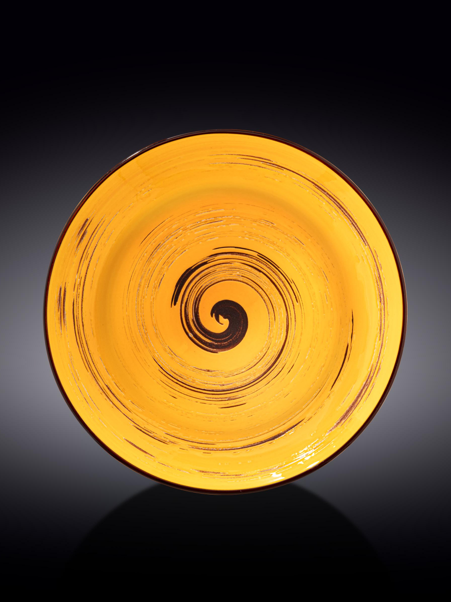 Тарелка глубокая, Wilmax, Spiral, 28.5 см, 500 мл, Желтый