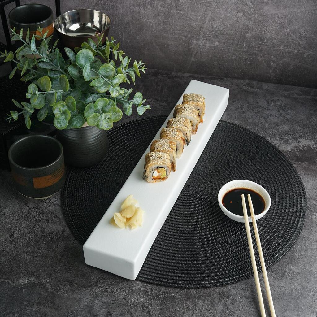 Блюдо прямоугольное P.L. Proff Cuisine White Matt Panasia 43*7 см h3,5 см